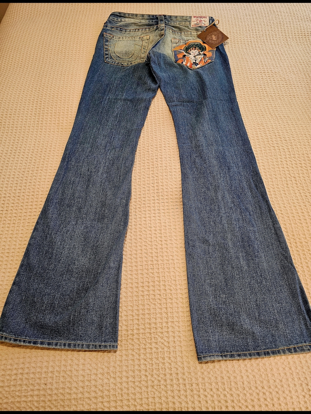 🔥 TRUE RELIGION Y2K SUN KAMA SUTRA BOBBY BOOTCUT JEANS | SIZE 29 | NWT 🔥 RARE - Picture 7 of 10
